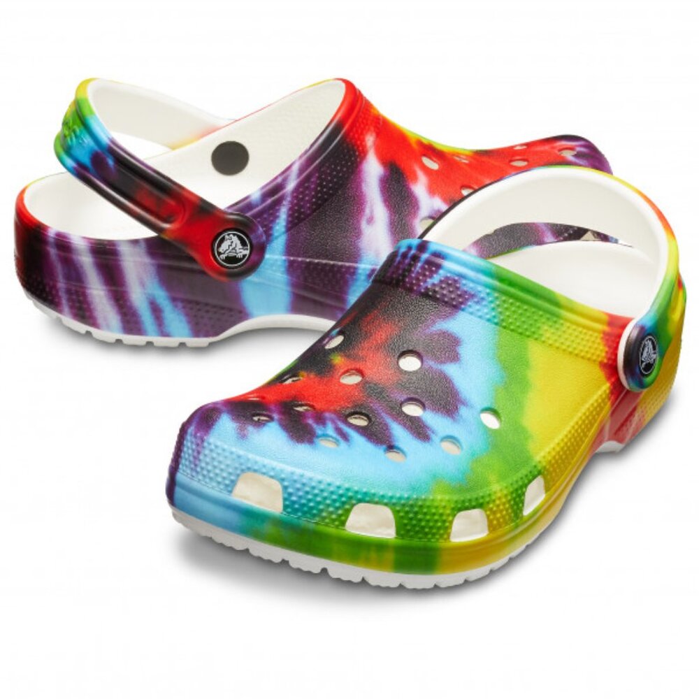 CROCS Classic Tie Dye Graphic Clogs Size 7 Women/5 Men